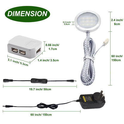 RGBWW RGB + Warm White Color Changing Christmas Xmas Under Cabinet LED Lights Kit IR Remote Puck Lights for Kitchen Counter Shelf Furniture Ambiance Lighting (RGBWW, 4 Lights, 12W) - Image 7
