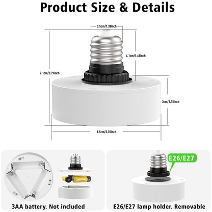 LED Puck Lights with Remote Battery Powered RGB Puck Light for E27 Chandelier,Dimmable Puck Light for Table Lamp Cupboard - Image 6