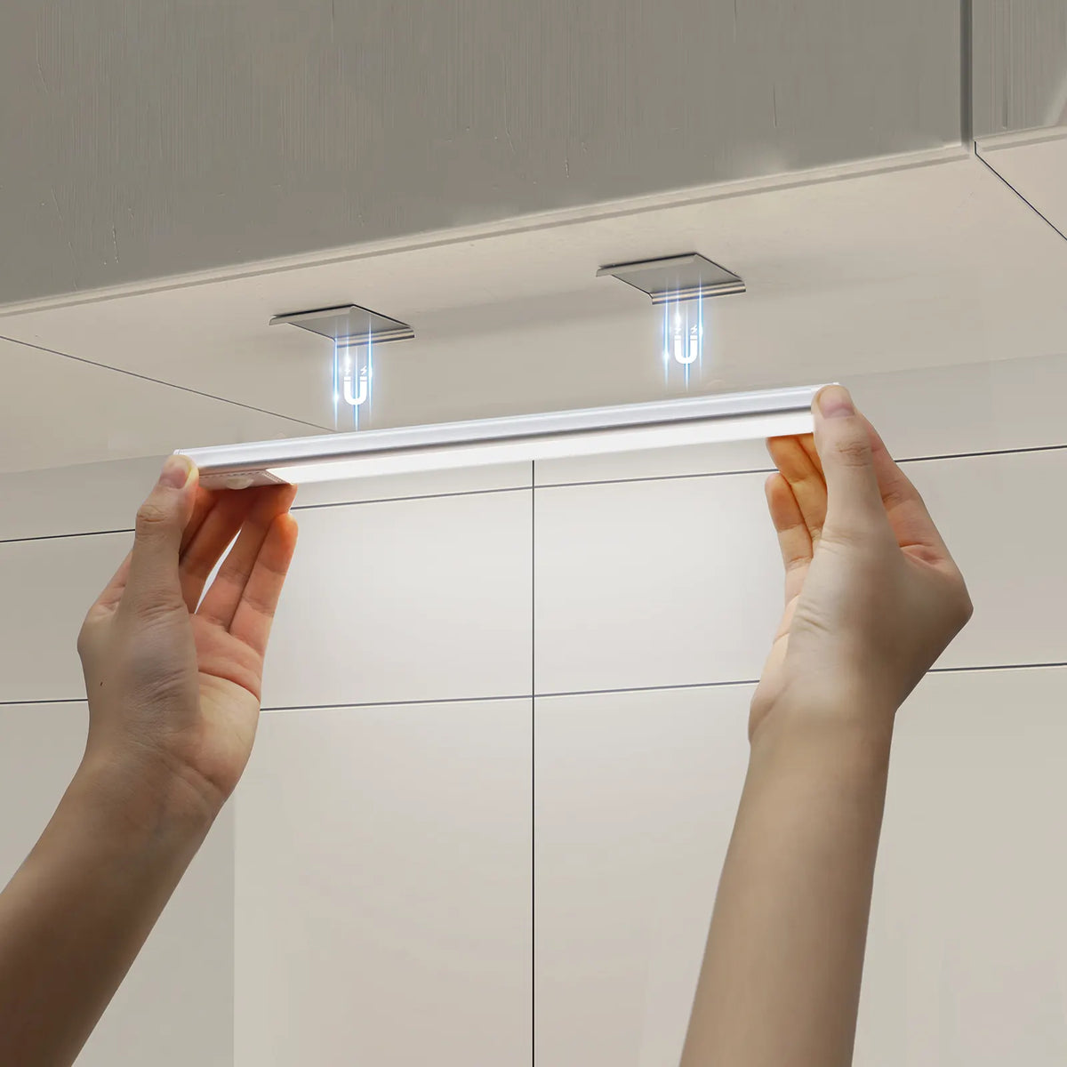 AIBOO Under Cabinet Lights, 4 Pack Rechargeable Motion Sensor Lights, 23.3 cm Magnetic LED Cupboard Lights, 3 Colour Temperatures, Dimmable USB-C Lights for Kitchen Wardrobe Stairs - Image 9