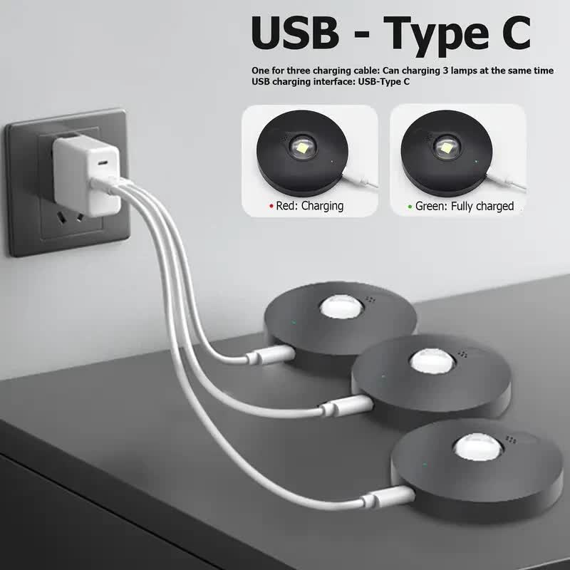3 Lights LED Rechargeable Slim Cabinet Light, 2cm, Remote Control, Magnetic Mount - Image 5