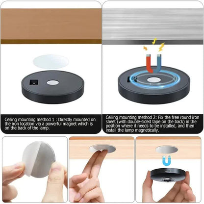3 Lights LED Rechargeable Slim Cabinet Light, 2cm, Remote Control, Magnetic Mount - Image 6