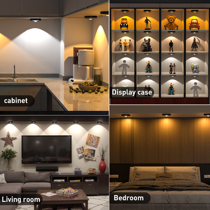 3 Lights LED Rechargeable Slim Cabinet Light, 2cm, Remote Control, Magnetic Mount - Image 4