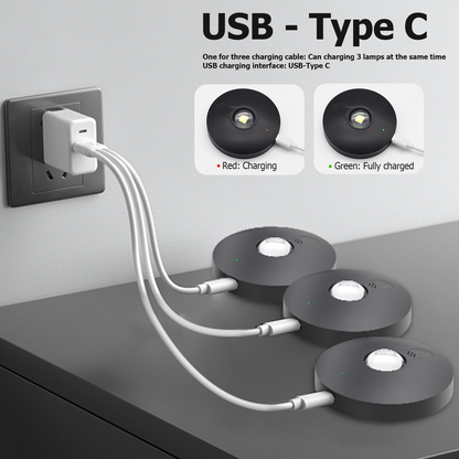 6 Lights LED Rechargeable Slim Cabinet Light, 2cm, Remote Control, Magnetic Mount - Image 3