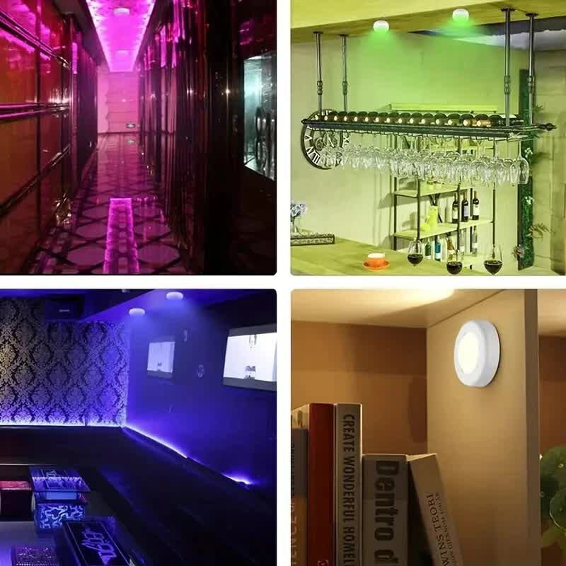 6 Pack RGBW LED Cabinet Lights, Remote Control, Battery Powered - Image 7