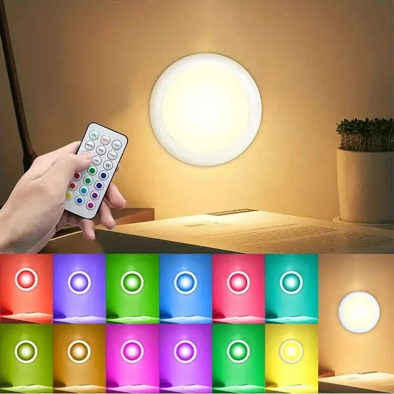 6 Pack RGBW LED Cabinet Lights, Remote Control, Battery Powered - Image 7