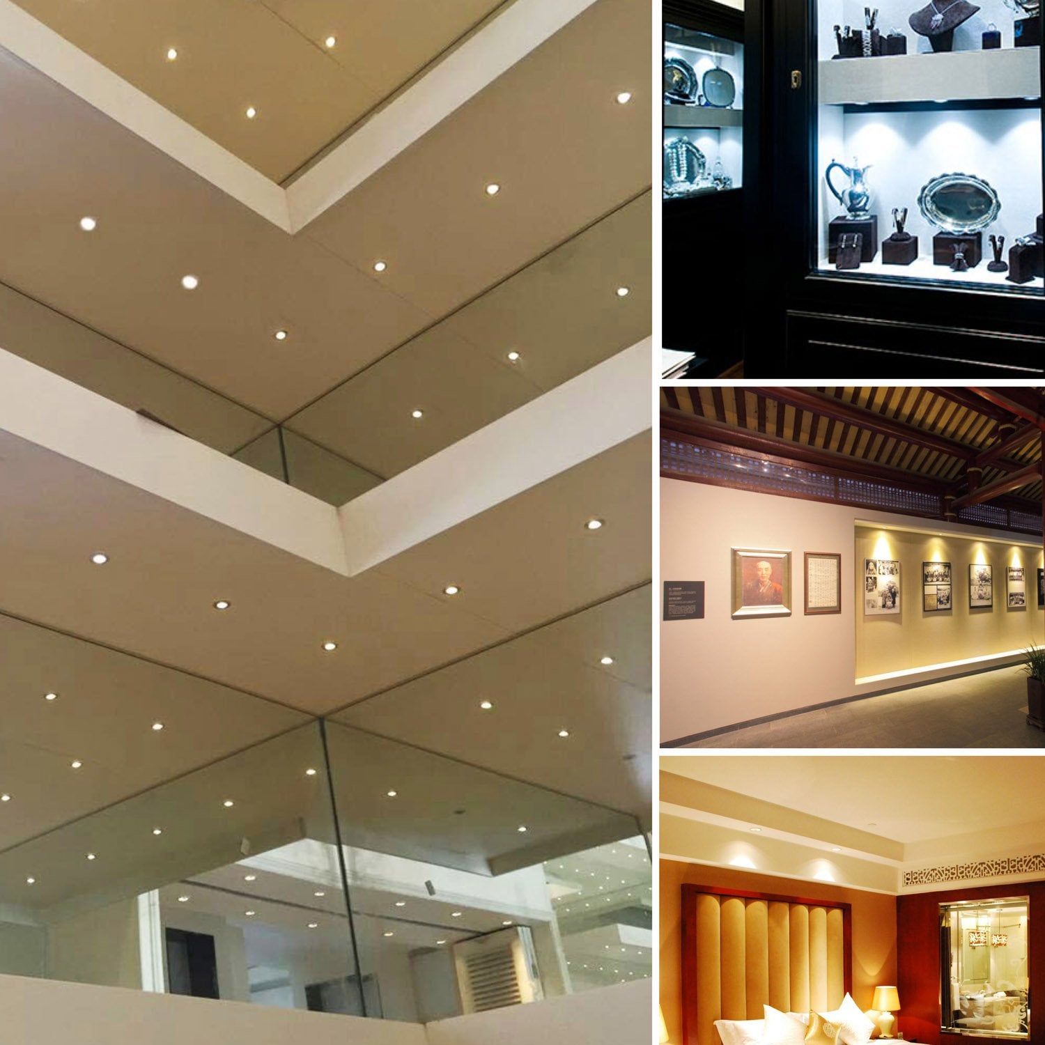 12V Under Cabinet LED Lights 9 Packs of Recessed Mini Downlights with Hardwired Cable and Connectors for Indoor Cupboard Bookshelf Stair Lighting (Cool White) - Image 3