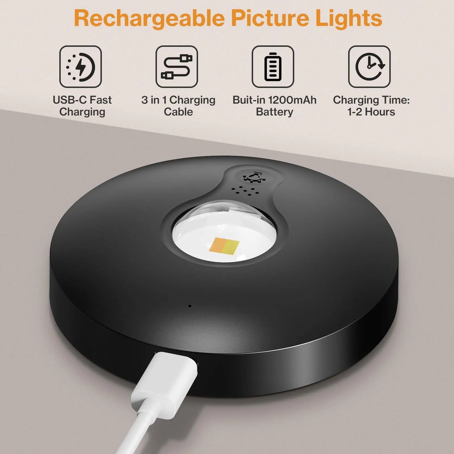 Rechargeable Picture Lights, 6 Pack Black Wireless Art Lights with Remote and Touch Control, 3 Colour Temperatures, Stepless Dimming, Magnetic Wall Lights for Paintings, Photos and Displays - Image 4