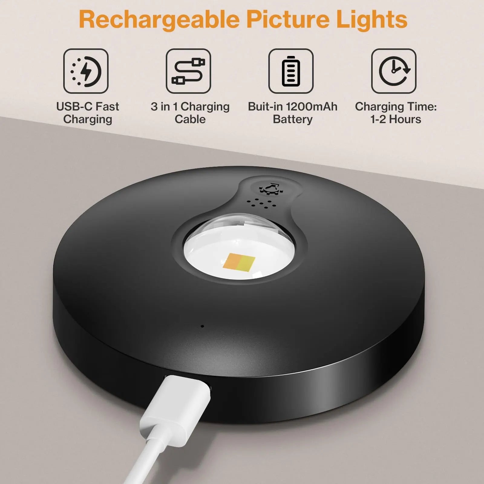 Rechargeable Picture Lights, 6 Pack Black Wireless Art Lights with Remote and Touch Control, 3 Colour Temperatures, Stepless Dimming, Magnetic Wall Lights for Paintings, Photos and Displays - Image 4