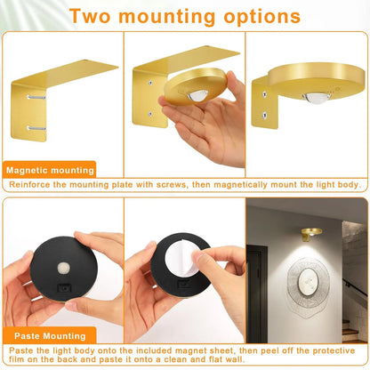 Rechargeable Picture Lights, 6 Pack Gold Wireless Art Lights with Remote and Touch Control, 3 Colour Temperatures, Stepless Dimming, Magnetic Wall Lights for Paintings, Photos and Displays - Image 7
