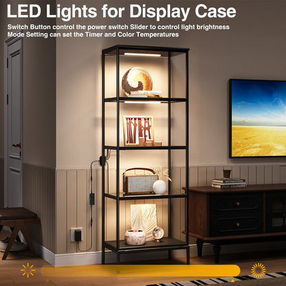 Under Cabinet Lighting, Timer & CCT 2700-6000K with Slider Dimmer, Plug-in 12Inch 12W Lights for Curio Cabinet, Kitchen, Bookshelf (4 Bars Kit) - Image 2
