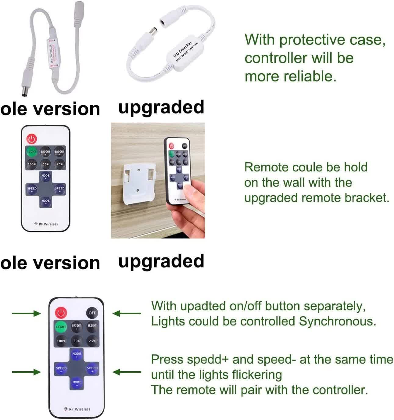 Linkable Under Cabinet LED Lighting 12V Dimmable Puck Lights with Wireless RF Remote Control, Hardwired & Wall Plug in for Kitchen Mood Lighting,Warm White - Image 4