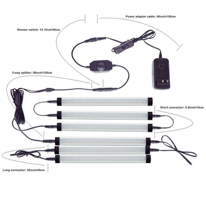 Dimmable LED Under Cabinet Lighting Under Counter LED Light Bar Linkable Kit with Rocker Switch Kitchen,Showcase,Shelf Lighting(6 Panel Kits Warmwhite) - Image 5