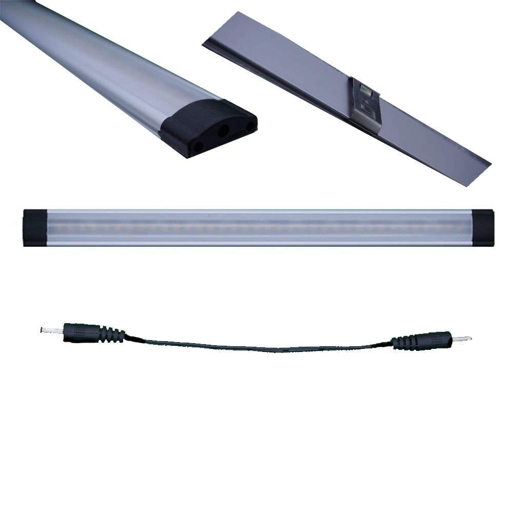 Dimmable Led Under Cabinet Lighting Bar Linkable Kits with Rocker Switch Under Counter Kitchen,Showcase,Shelf Lighting(3 Panel Kits Cold White) - Image 5