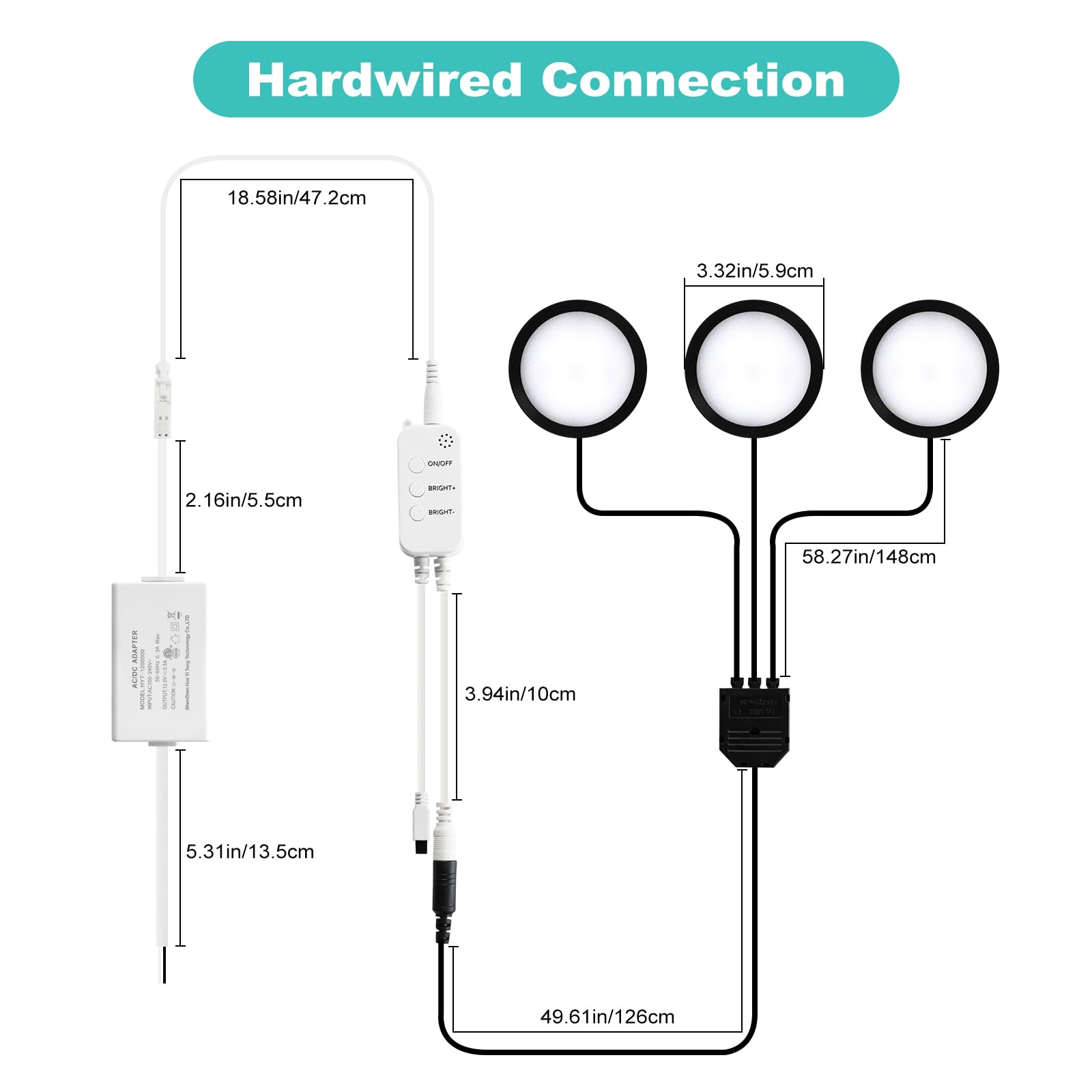 3 Pack Smart Under Cabinet Lights Hardwired,Dimmable LED Light for Kitchen Under Cabinet with Alexa Google Remote APP Control for Under Counter Lights for Cabinet Closets(Cold White) - Image 2