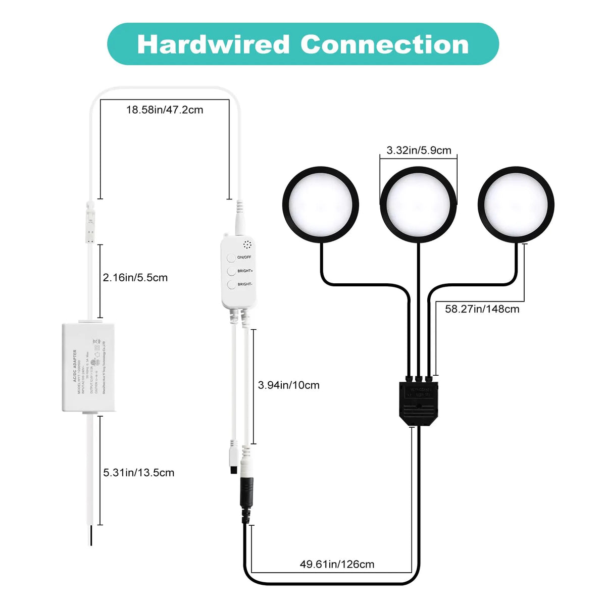 3 Pack Smart Under Cabinet Lights Hardwired,Dimmable LED Light for Kitchen Under Cabinet with Alexa Google Remote APP Control for Under Counter Lights for Cabinet Closets(Cold White) - Image 2