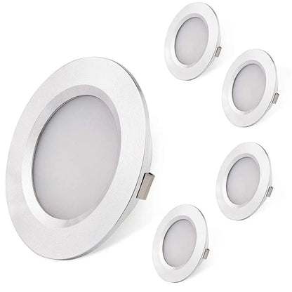 RV Interior Lights AIBOO Super Slim LED Ceiling Lights DC12V 2W 200LM Full Aluminum RV Recessed Lighting for Camper Van Motorhome Sailboat Houseboat 2700K Warm White(4 Pack)