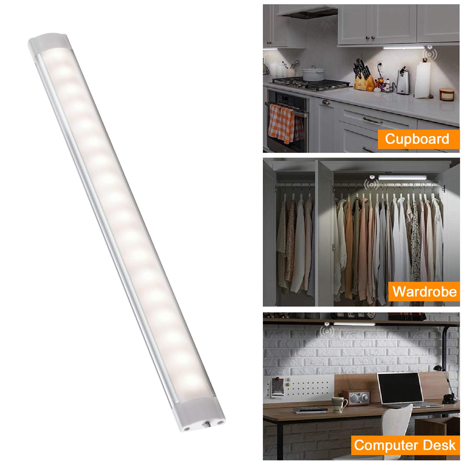 LED Under Cabinet Kitchen Lights for Motion Sensor Light,Dimmable 4000K Under Cupboard Light,Under Counter Light with Automatic Shut Off Timer (Natural White) [Energy Class E] - Image 6