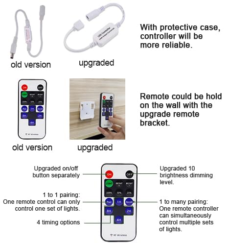 Linkable Under Cabinet LED Lighting 12V Dimmable Puck Lights Hardwired with Wireless RF Remote Control for Kitchen Mood Lighting(4 Lights, Warm White) - Image 4