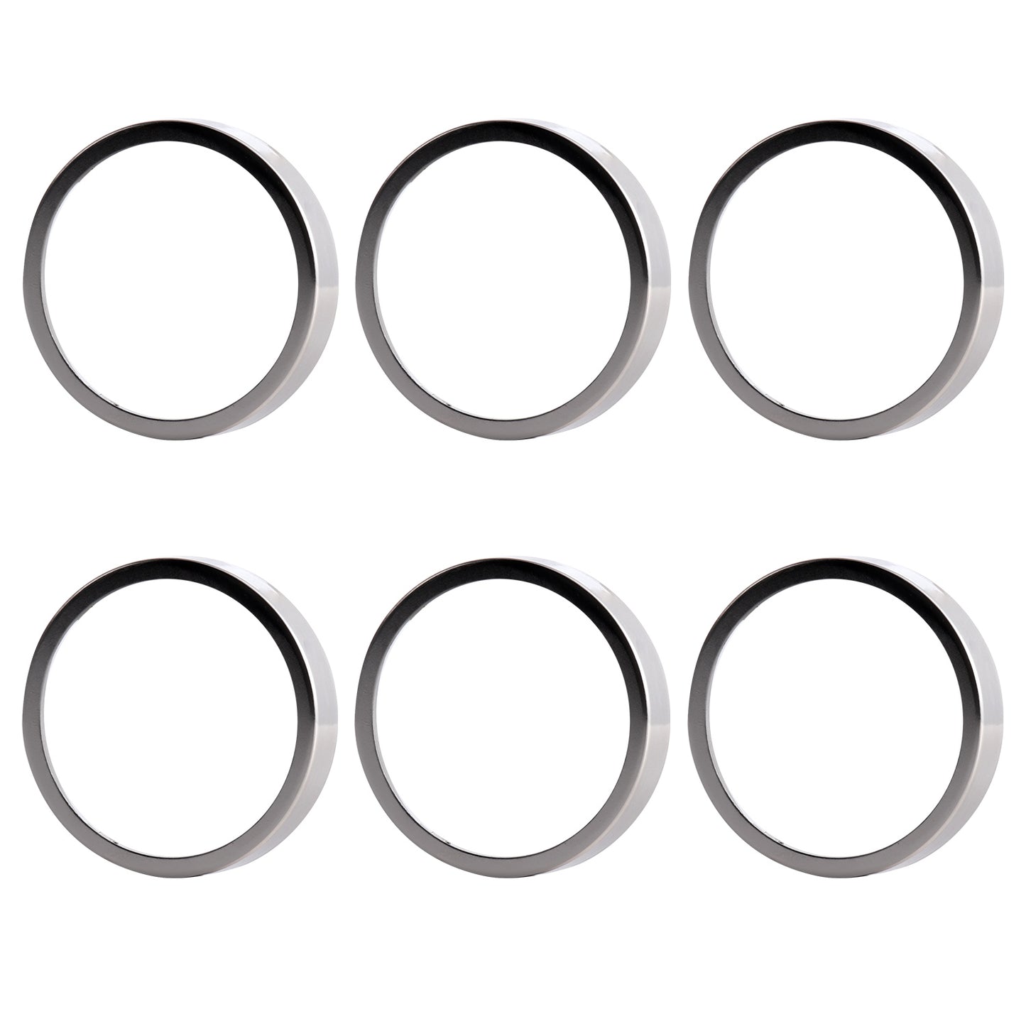6 Pack GU10/MR16 Bulb Decorative Trim Rings, Heat Insulation Anti-Scald Protective Rings for Track Lighting, Snap-On Spring-Loaded Design (Brushed Nickel) - Image 2