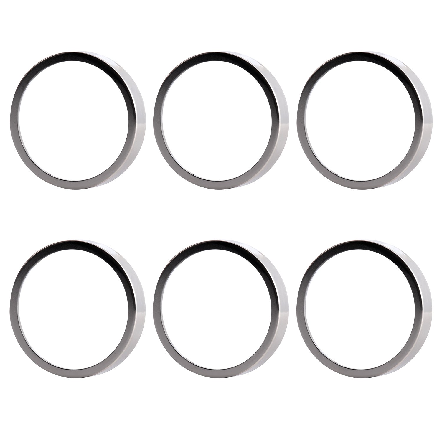 6 Pack GU10/MR16 Bulb Decorative Trim Rings, Heat Insulation Anti-Scald Protective Rings for Track Lighting, Snap-On Spring-Loaded Design (Brushed Nickel) - Image 2