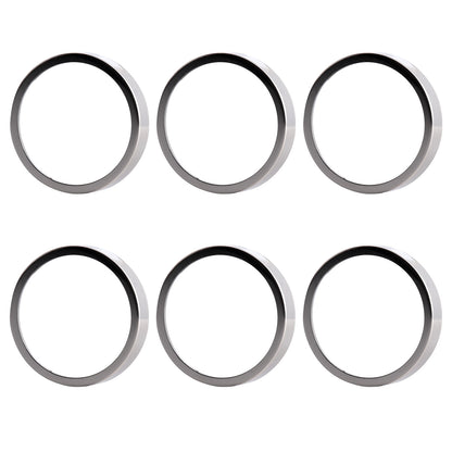 6 Pack GU10/MR16 Bulb Decorative Trim Rings, Heat Insulation Anti-Scald Protective Rings for Track Lighting, Snap-On Spring-Loaded Design (Brushed Nickel) - Image 2