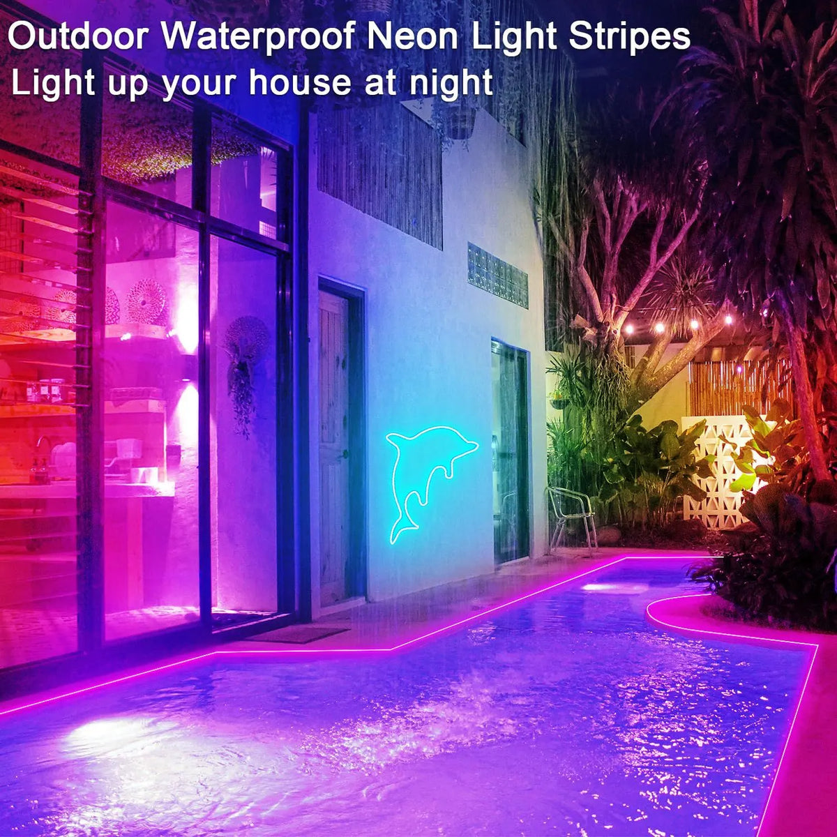 32.8ft LED Neon Rope Lights with APP/Remote Control,Flexible DIY Design,Music Sync Neon Lights for Wall Decor,Outdoor IP67 Waterproof, RGB Rope LED Lights for Bedroom,Livingroom,Gaming,Party - Image 6