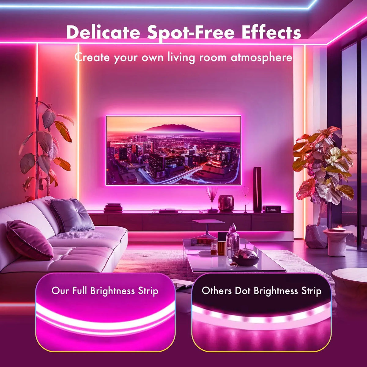 16.4FT Led Neon Rope Lights with APP/Remote Control, Flexible DIY Design, Music Sync Neon Lights for Wall Decor, Outdoor IP67 Waterproof, RGB LED Strip Lights for Bedroom, Living, Gaming, Party - Image 3