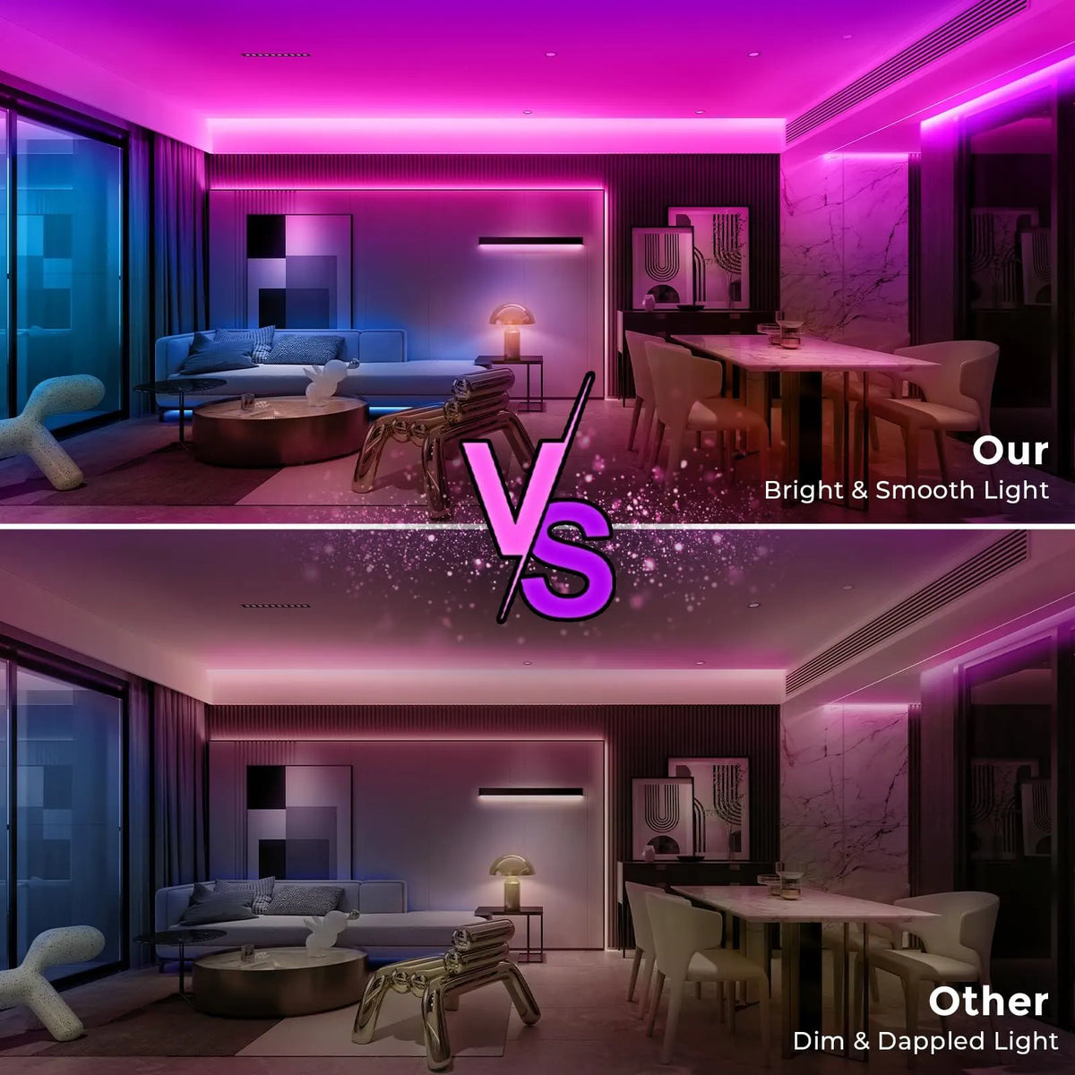 16.4FT Led Neon Rope Lights with APP/Remote Control, Flexible DIY Design, Music Sync Neon Lights for Wall Decor, Outdoor IP67 Waterproof, RGB LED Strip Lights for Bedroom, Living, Gaming, Party - Image 4