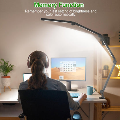 LED Desk Lamp,Foldable Table Lamp for Computer and Desktop,Flexible Clamp on Desk Lamps,Black Portable Desk Lamp for Home Office Reading,Working,Computer Desk,Study Lamp for Kids - Image 5