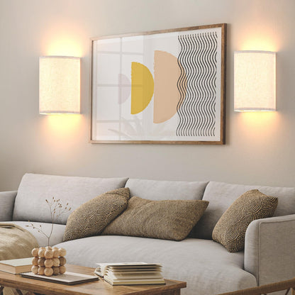 Battery Operated Wall Sconces Set of Two, Rechargeable Wall Lamp with Remote, 3 Colors Dimmable Fabric Wireless Sconces Wall Decor Set of 2 with Timer for Bedroom Living Room - Image 6