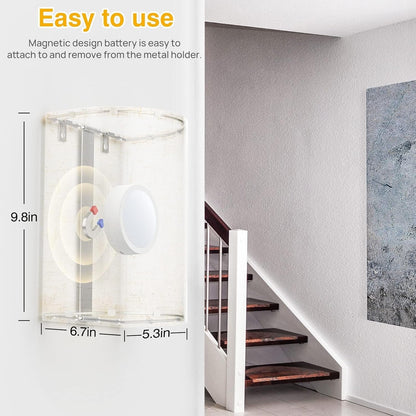 Wall Lights Set of 2, Battery Operated Fabric Sconce with Remote, LED Lamps in RGB+Warm White, Dimmable Timer for Bedroom and Living Room Lighting - Image 5
