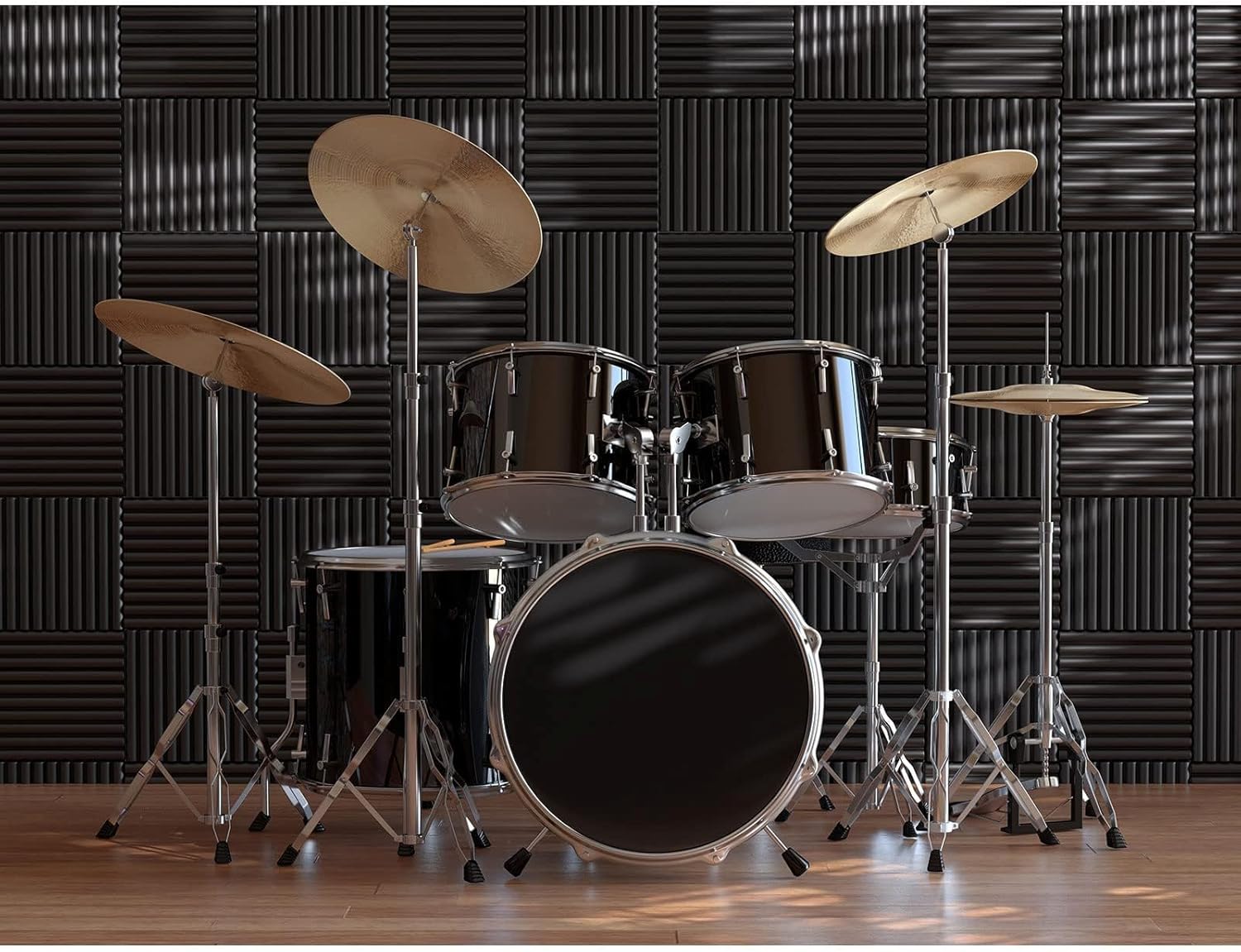 JBER Acoustic Panels  Foam Wedges 48pcs 30x30x2.5cm for Soundproof Padding Wall - Image 6