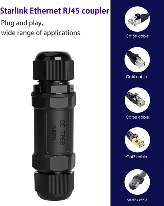 Starlink Coupler  for Starlink Cable/Cat7/Cat6/Cat5E/Cat5 Network LAN Cable Extender IP68 Waterproof (PoE Supported) - Image 5