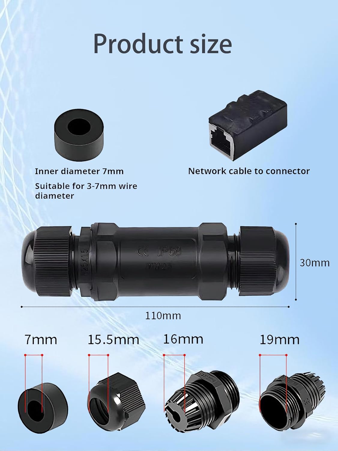 Starlink Coupler  for Starlink Cable/Cat7/Cat6/Cat5E/Cat5 Network LAN Cable Extender IP68 Waterproof (PoE Supported) - Image 7