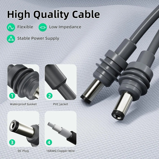 Starlink Power Cable   5521 DC to DC Power Cord 10FT - Image 2