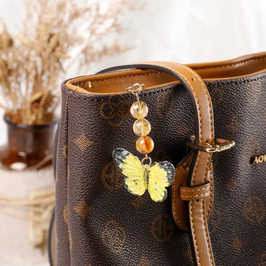 Crystal Butterfly Keychain Set,Citrine - Image 4