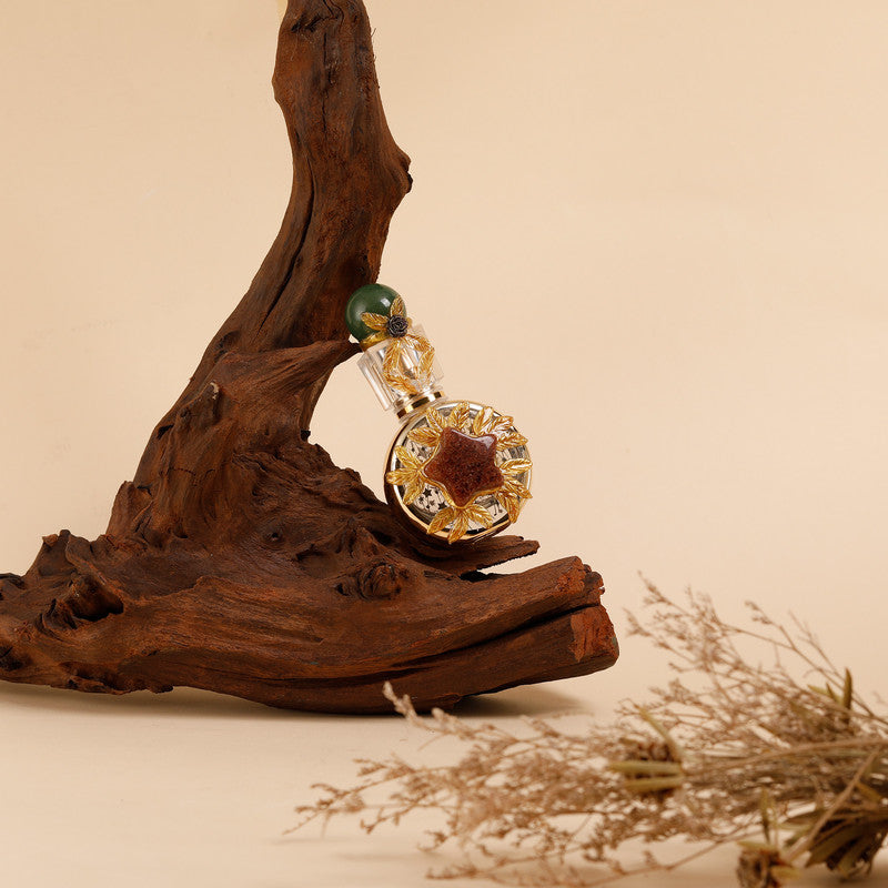 Healing natural crystal perfume bottle(25ml)-aventurine strawberry quartz - Image 2