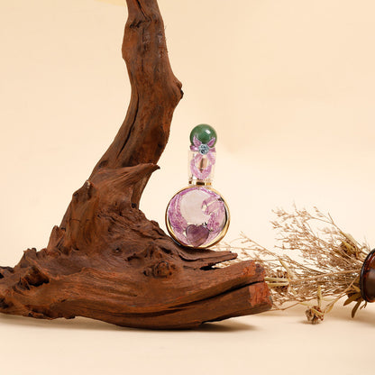 Healing natural crystal perfume bottle(25ml)-aventurine rose quartz - Image 2