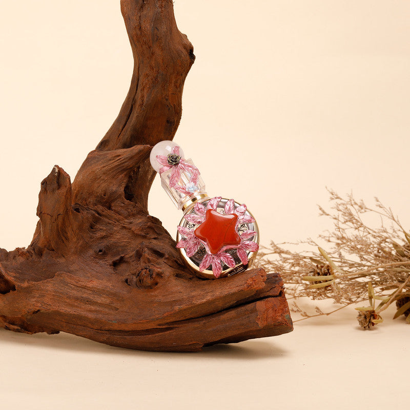 Healing natural crystal perfume bottle(25ml)-rose quartz red jasper - Image 2