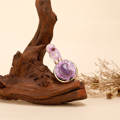 Healing natural crystal perfume bottle(25ml)-rose quartz amethyst - Image 2