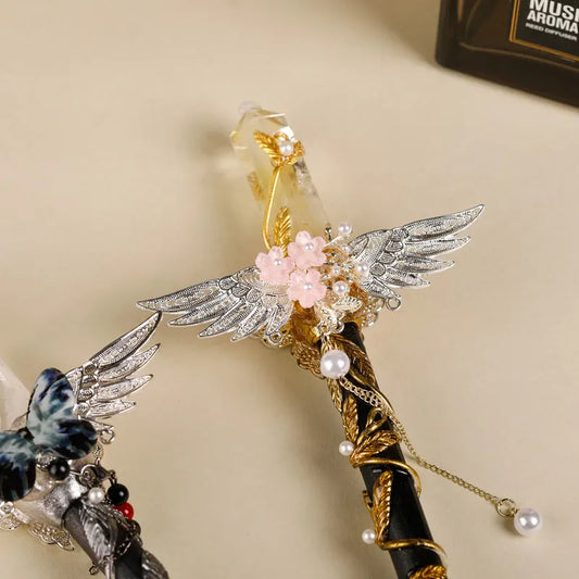 Handmade Crystal Wand, Natural Raw Gemstone Scepter, Magic Healing Wand Citrine - Image 2