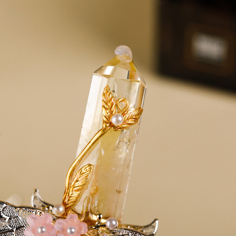 Handmade Crystal Wand, Natural Raw Gemstone Scepter, Magic Healing Wand Citrine - Image 3