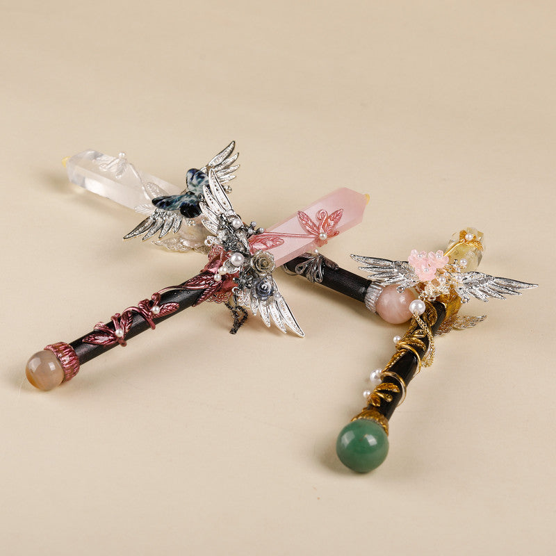 Handmade Crystal Wand, Natural Raw Gemstone Scepter, Magic Healing Wand Citrine - Image 5
