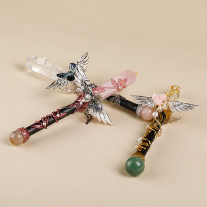 Handmade Crystal Wand, Natural Raw Gemstone Scepter, Magic Healing Wand Citrine - Image 5