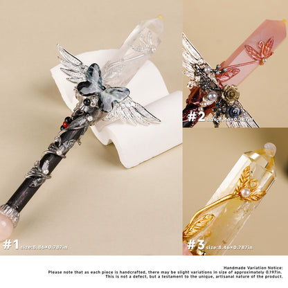 Handmade Crystal Wand, Natural Raw Gemstone Scepter, Magic Healing Wand Citrine - Image 7