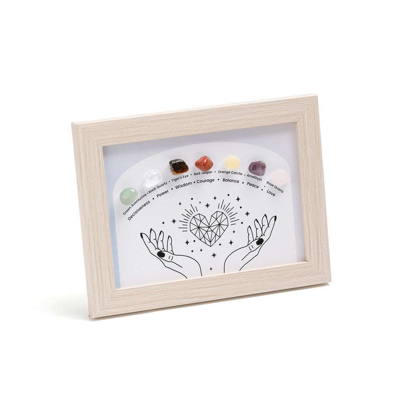 Constellation A Healing Crystal Stone Photo Frame Feng Shui or Hanging Home Wall Decoration, Office Gifts - Image 2