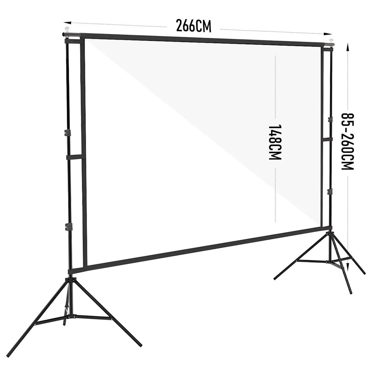 120 Inch Projector Screen with Stand & Carry Bag, 16:9 Foldable Movie Screen, 4K HD Compatible, Indoor & Outdoor Home Theatre - Image 2