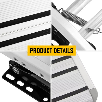 Heavy Duty Pull-Out Caravan Step – Folding Aluminium RV Entry Step, Non-Slip Portable Camping Step, Space-Saving Retractable Design, 58 x 54 x 17cm - Image 5