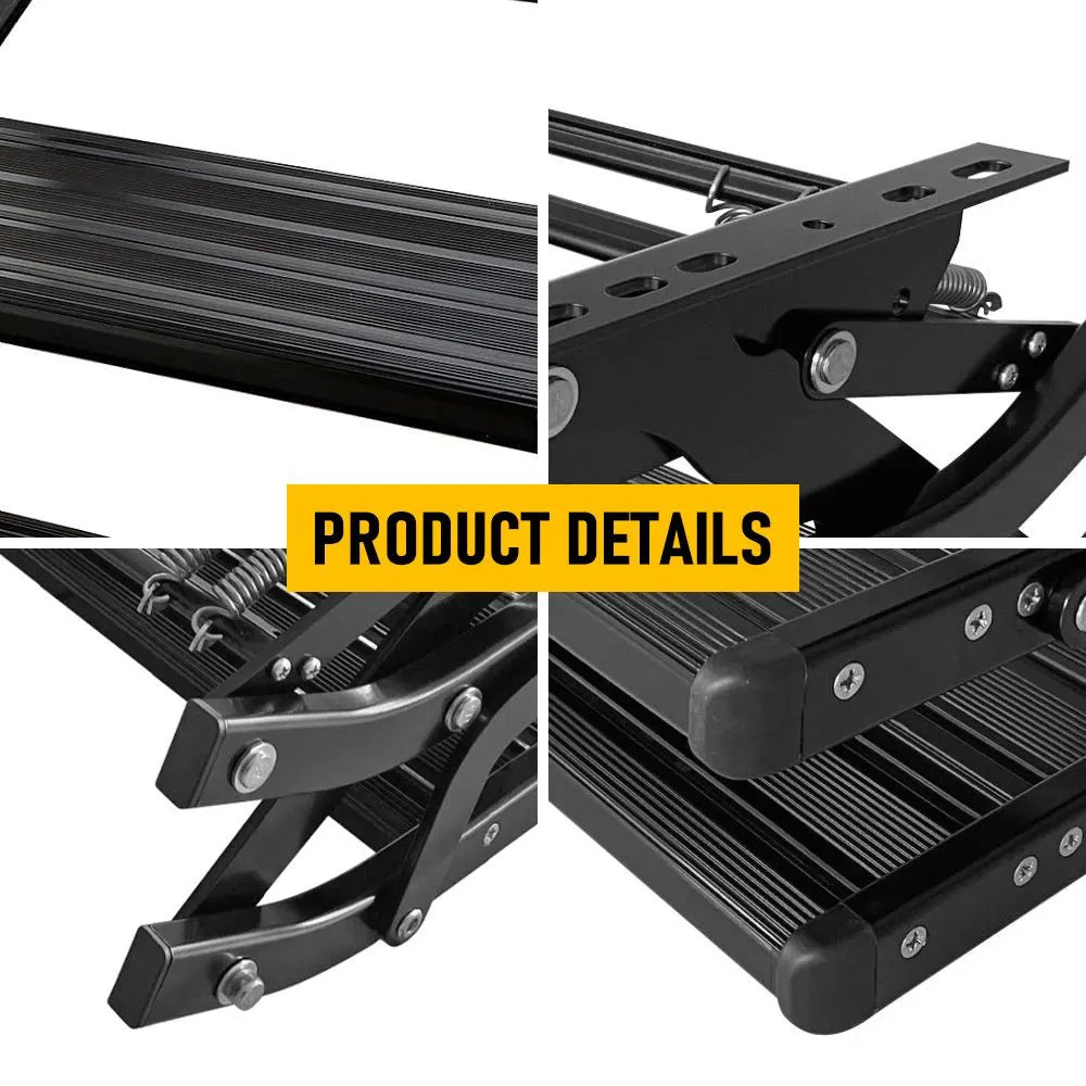 Heavy Duty Double Aluminium Caravan Step – Anti-Slip RV Entry Step, Stable 2-Tier Camping Step, Durable Outdoor Access Step, 54.5 x 77.5 x 30cm - Image 2
