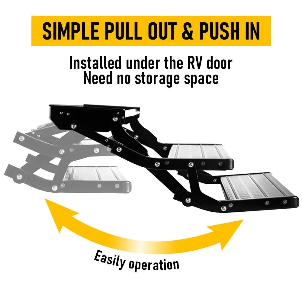 Heavy Duty Double Aluminium Caravan Step – Anti-Slip RV Entry Step, Stable 2-Tier Camping Step, Durable Outdoor Access Step, 54.5 x 77.5 x 30cm - Image 5
